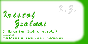 kristof zsolnai business card